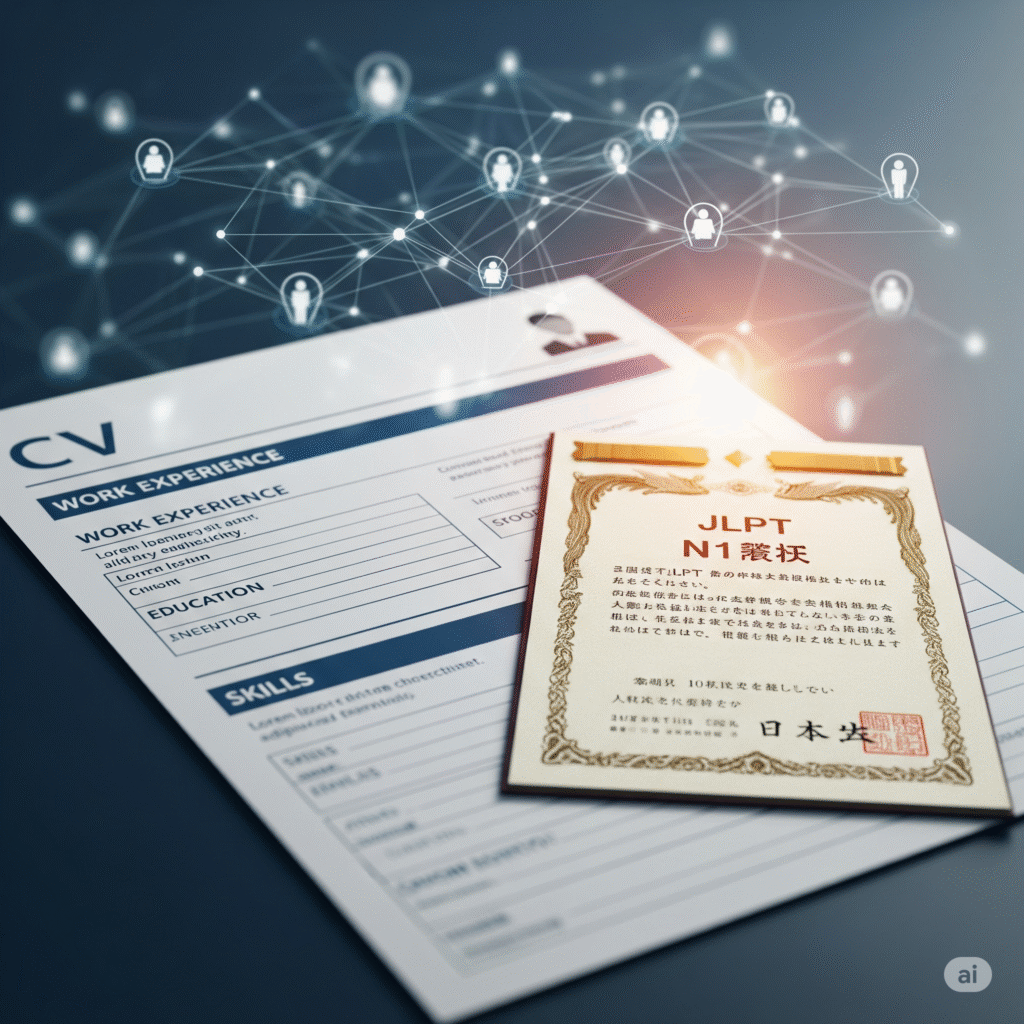 သင်၏ CV ကို အားဖြည့်ခြင်း – JLPT လက်မှတ်နှင့် အလုပ်အကိုင်ဈေးကွက်